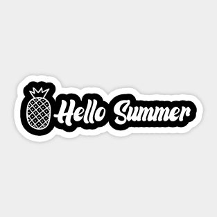 summer time vocation gifts design   hello summer for travel beach and surfing Sticker